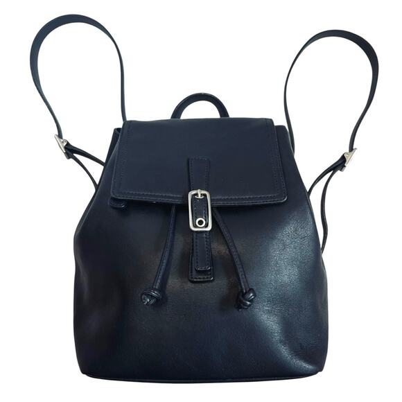 Coach Vintage Y2K Black Smooth Leather 9858 Legacy Backpack Daypack Rucksack - Picture 3 of 13